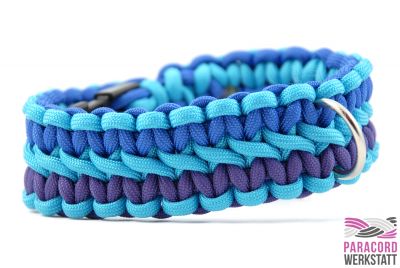 Hundehalsband Extrabreit Neontrkis Purple Blau
